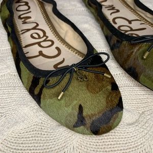 Sam Edelman Flats, Fur, Camo Color, US Size 7.5